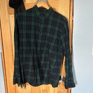 Green and blue flannel